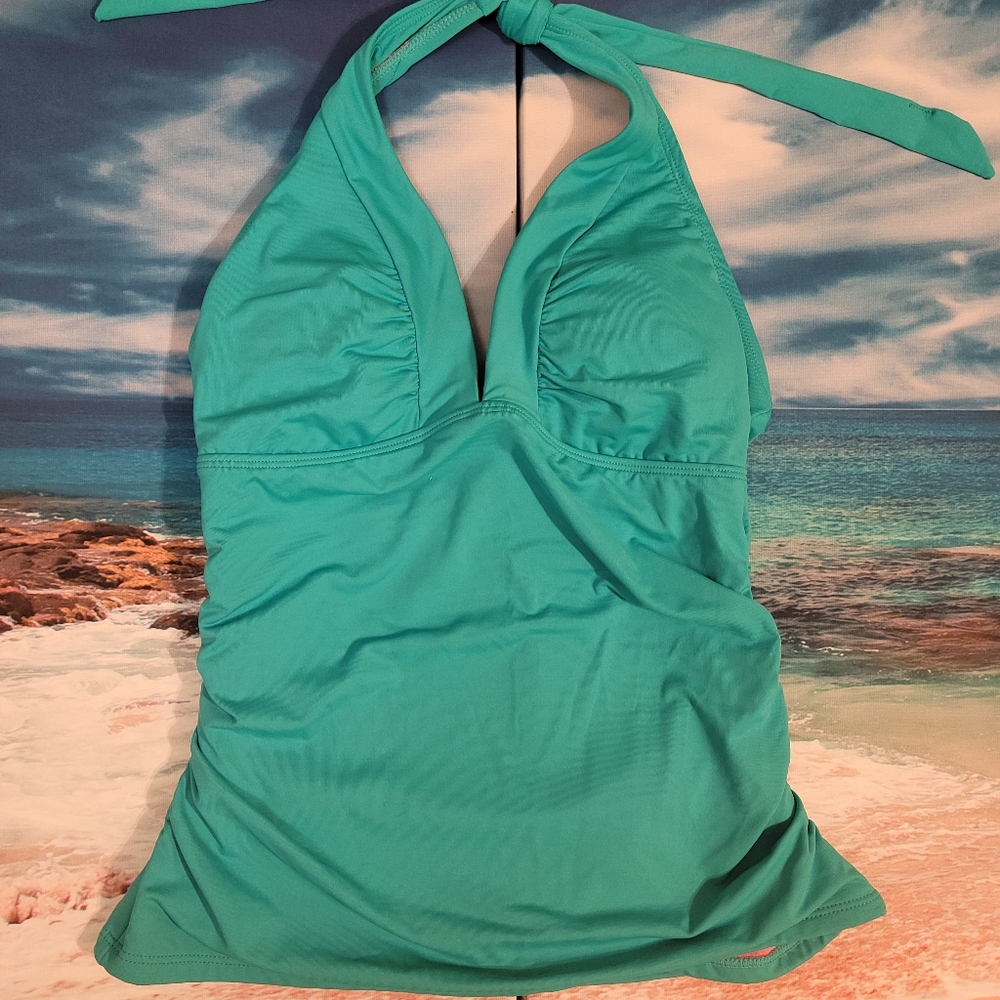 Athleta Blue/Green Tankini Top XS